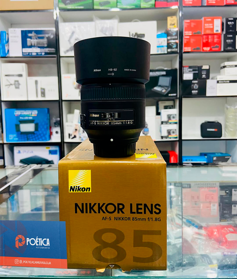 LENTE NIKON 85mm f/1.8G SEMINOVA
