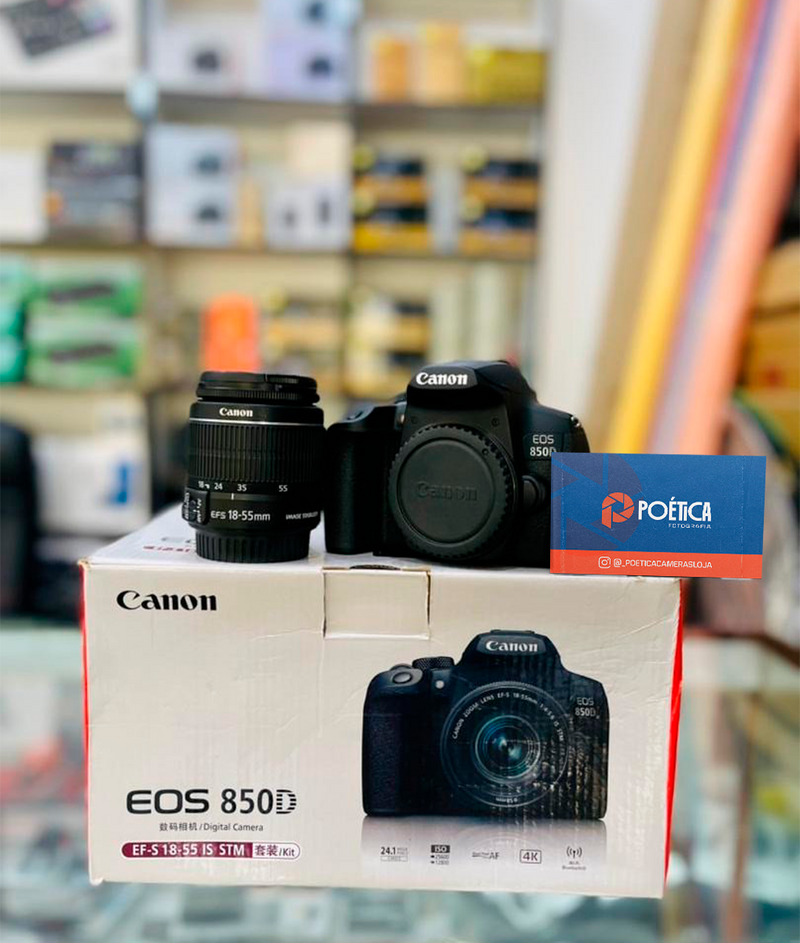 CAMERA CANON 850D + EF  18-55mm STM IS SEMINOVA