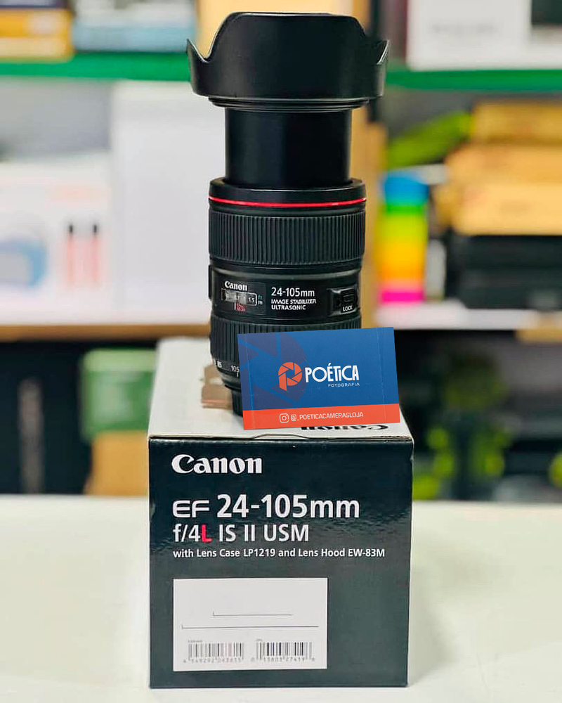 LENTE CANON EF 24-105mm F/4L IS II USM SEMINOVA