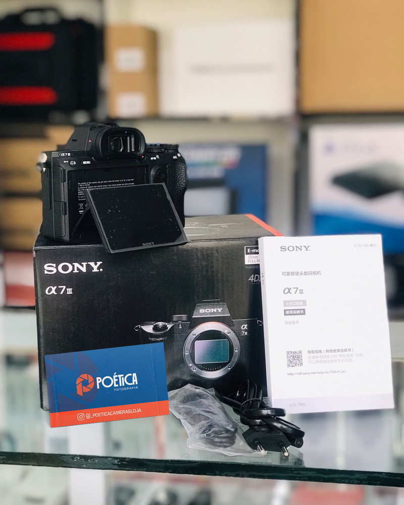CAMERA SONY A7 III + CAIXA SEMINOVA!