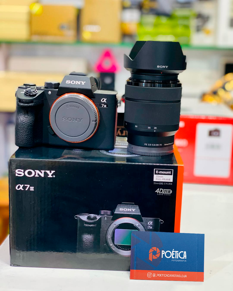 CAMERA SONY A7 III + LENTE 28-70mm FE F.3.5