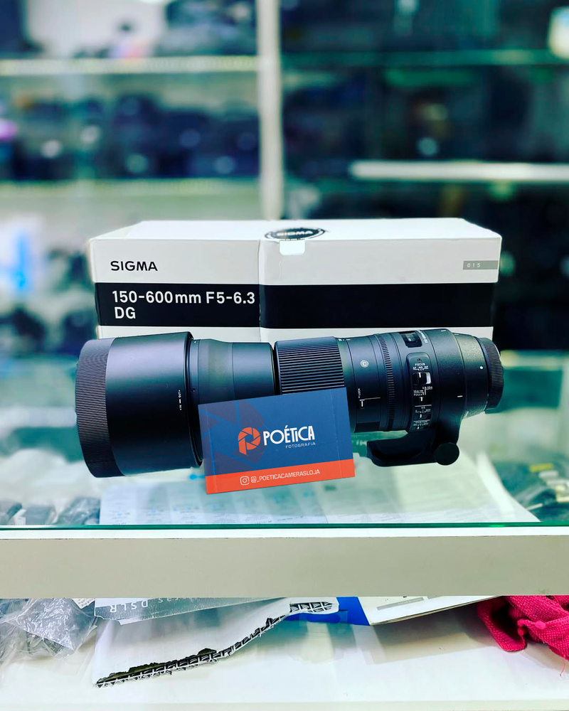 LENTE SIGMA 150-600mm F5-6.3 SEMINOVA