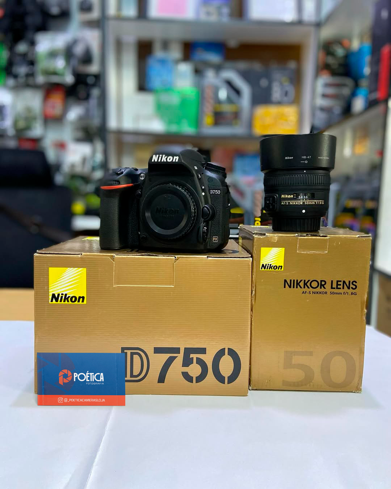 CAMERA NIKON D750mm + 50mm f/1.8 G SEMINOVOS