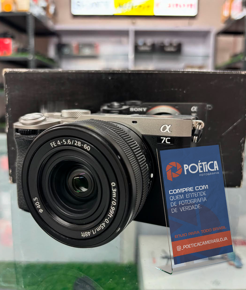 CAMERA SONY A7C + 29-60mm SEMINOVAS