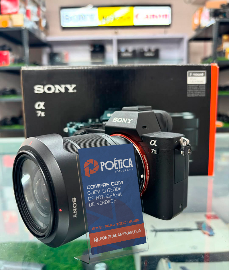 CAMERA SONY A7 II + 50mm F/1.8 SEMINOVOS