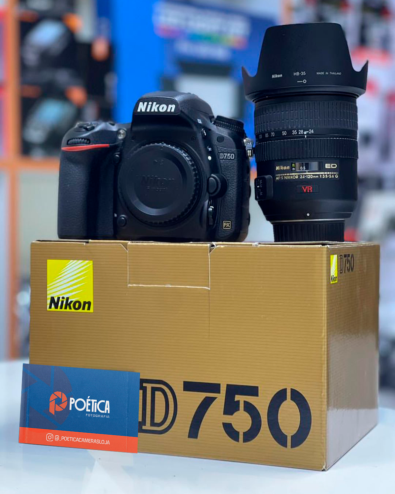 KIT PROFISSIONAL NIKON D750 + LENTE 24-120mm F/4 5.6 G