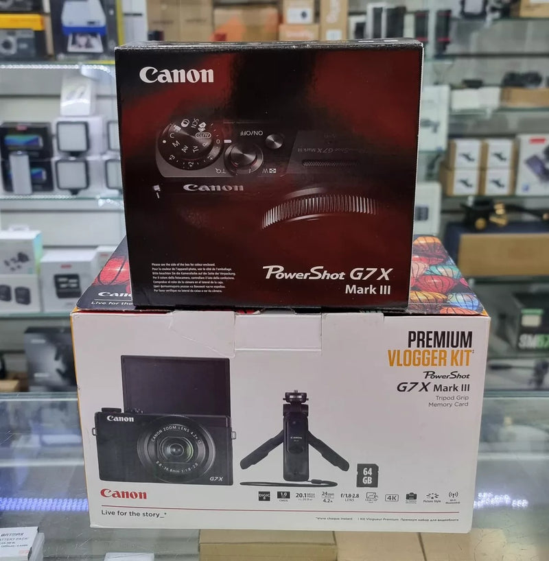 KIT VLOG CANON G7X MARK III + TRIPE DE MÃO CANON SEMINOVOS